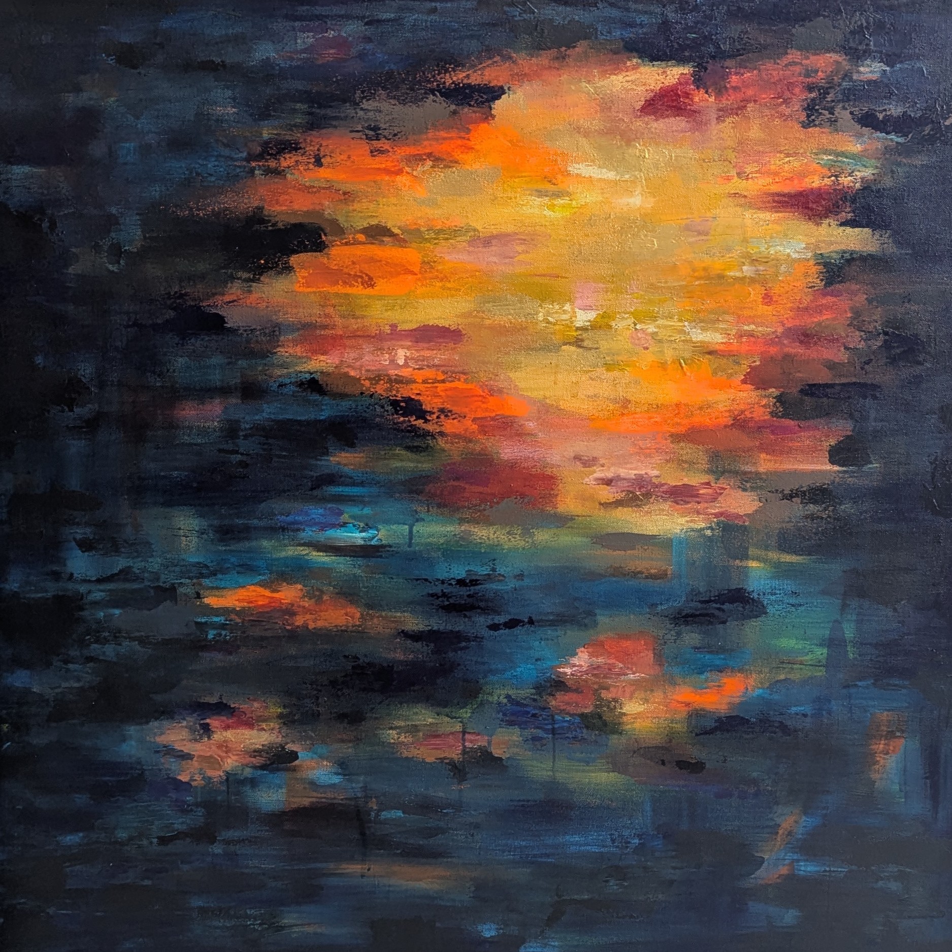 Idir Lá is Oíche — commissioned painting by Jade Boswell