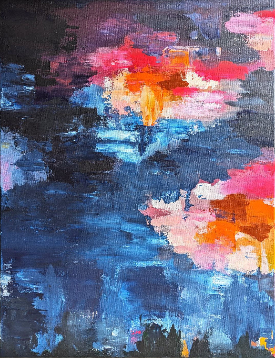 Afterglow – Duo of Statement Abstract Paintings, photo 1 of 5