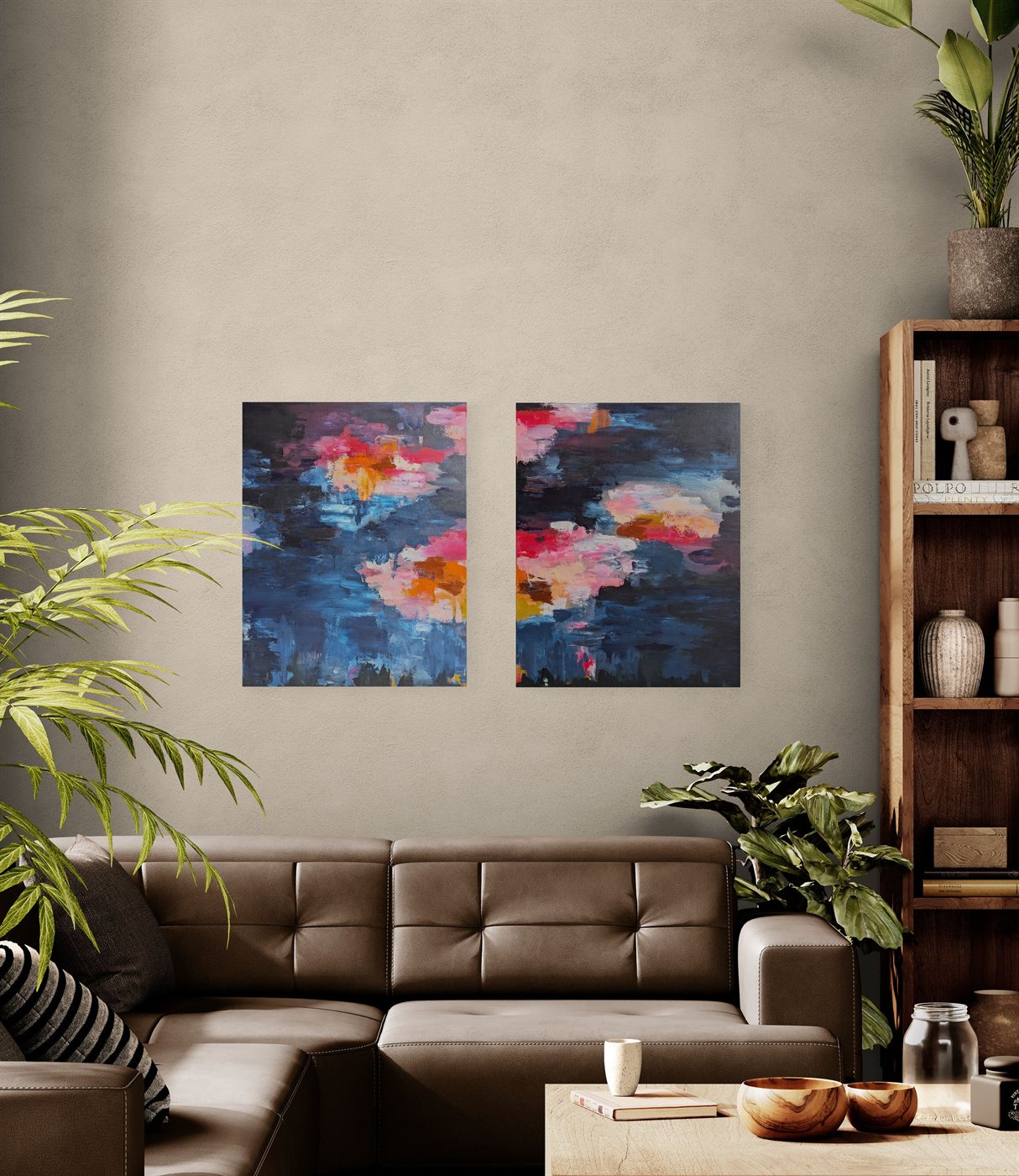 Afterglow – Duo of Statement Abstract Paintings, photo 5 of 5